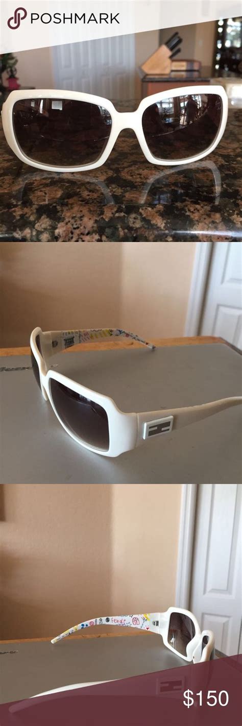 fendi white sunglasses|authentic fendi sunglasses.